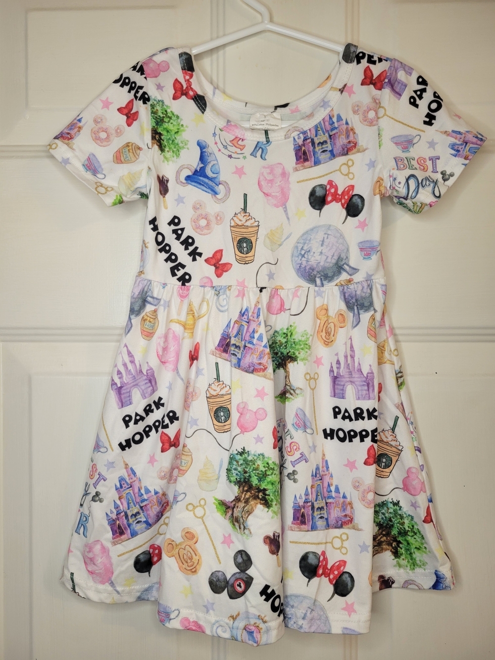 Boutique Disney Themed White Twirl Dress. - Picture 2 of 6